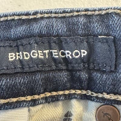 Lucky Brand Jeans Womens 8 29 Blue Bridgette Crop Skinny Whiskered Stretch Denim - Thumbnail 6