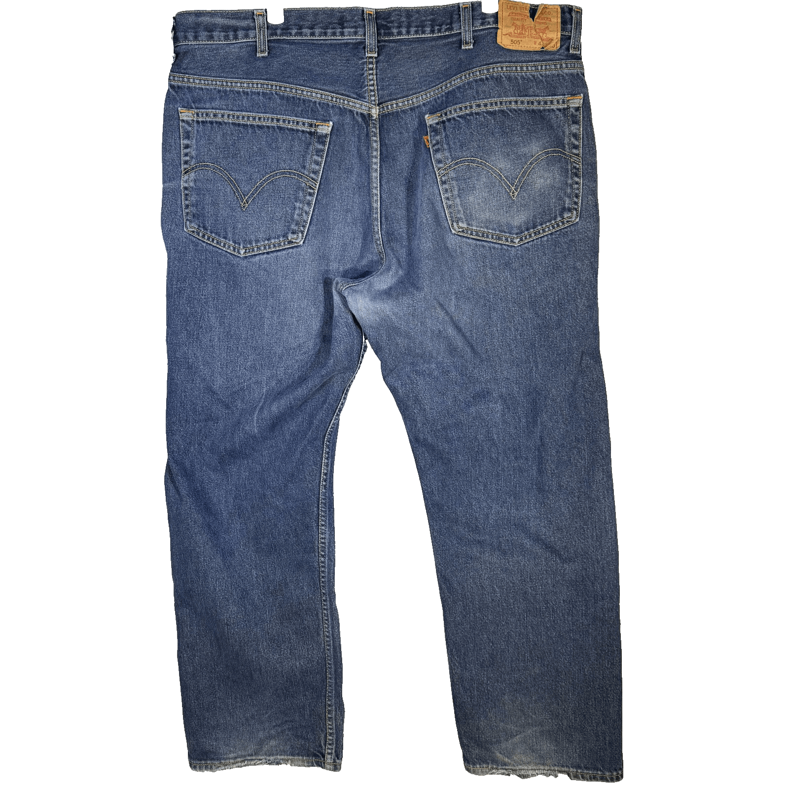 Vintage Levis 505 Jeans Mens 42x30 Blue Regular Fit Denim Made Canada 90s - Thumbnail 2