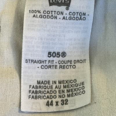 Vintage Levis 505 Jeans Mens 44x32 Black Straight Fit 100% Cotton Denim 90s Y2K - Thumbnail 5