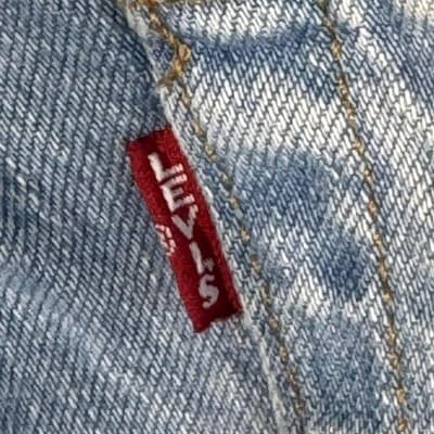 Levis Premium 501 Jeans 29x30 Big E Light Wash Button Fly Straight Leg Denim - Thumbnail 5