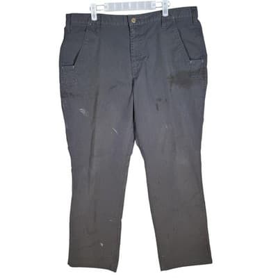Carhartt Pants Mens 38x29 Gray Ripstop Relaxed Fit Work Utility Zip Pocket - Image 1