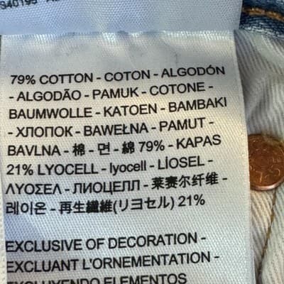 Levis Premium 501 Jeans 29x30 Big E Light Wash Button Fly Straight Leg Denim - Thumbnail 8