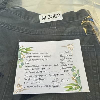 Dickies Jeans Mens 44x30 Black Carpenter Work Pants 100% Cotton Workwear - Thumbnail 8