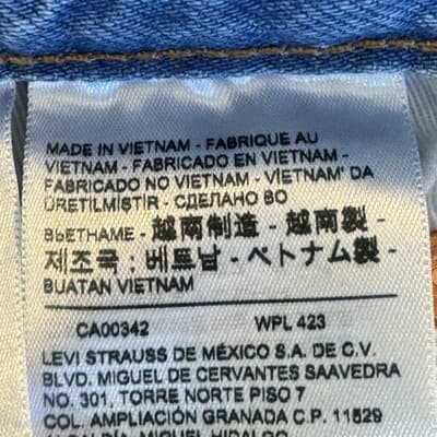 Levis Premium 501 Jeans 29x30 Big E Light Wash Button Fly Straight Leg Denim - Thumbnail 7