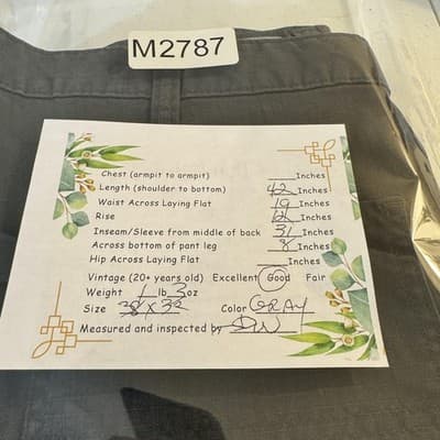 Carhartt Pants Mens 38x31 Gray Ripstop Workwear Utility Zip Pocket Relaxed Fit - Thumbnail 11