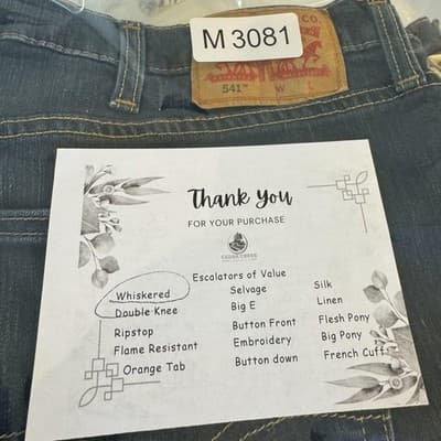 Levis 541 Jeans Mens 44x30 Blue Athletic Fit Stretch Denim Medium Wash - Thumbnail 9