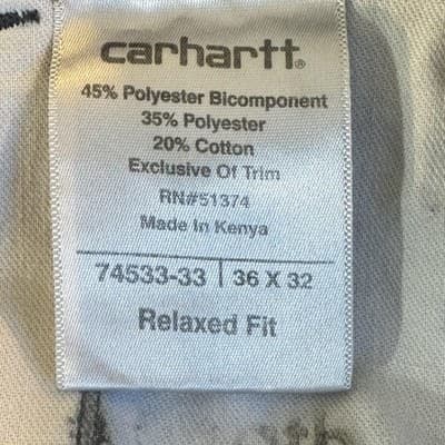Carhartt Pants Mens 36x33 Gray Ripstop Relaxed Fit Workwear Casual 74533-33 - Thumbnail 7