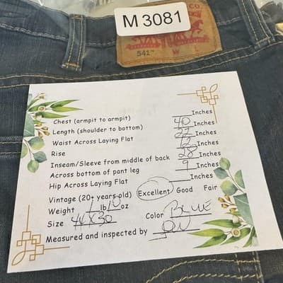 Levis 541 Jeans Mens 44x30 Blue Athletic Fit Stretch Denim Medium Wash - Thumbnail 10