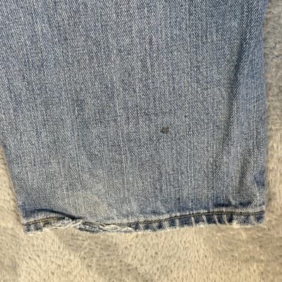 Vintage Levis 505 Jeans Mens 33x30 Blue Regular Fit Straight Leg Light Wash - Thumbnail 4