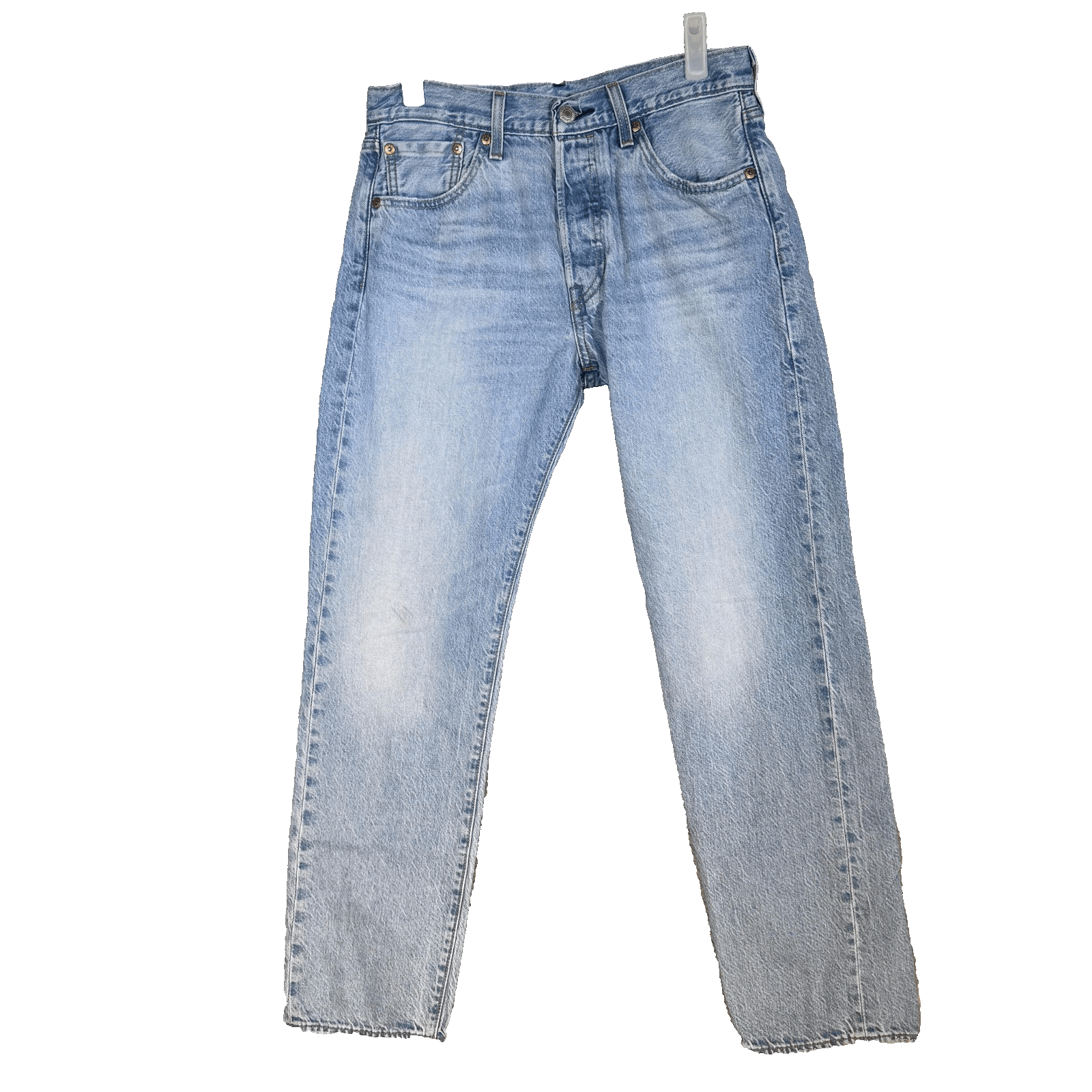 Levis Premium 501 Jeans 29x30 Big E Light Wash Button Fly Straight Leg Denim - Image 1