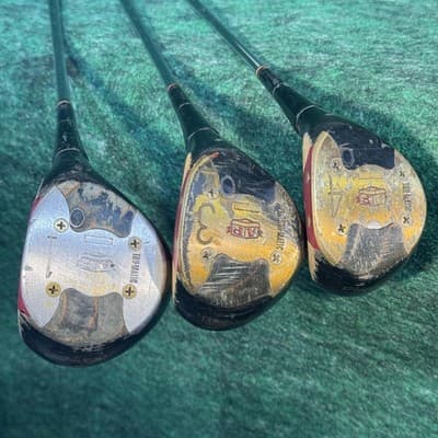 Vintage Arnold Palmer Tru-Matic 1 3 4 Wood Set Mens RH Steel Golf Clubs USA - Image 1