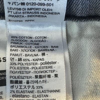 Levis 511 Jeans Mens 29x30 Gray Slim Fit Stretch Denim Mid Rise Casual - Thumbnail 5