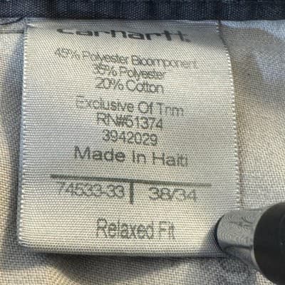 Carhartt Pants Mens 38x31 Gray Ripstop Relaxed Fit Work Utility Zip Pocket - Thumbnail 10