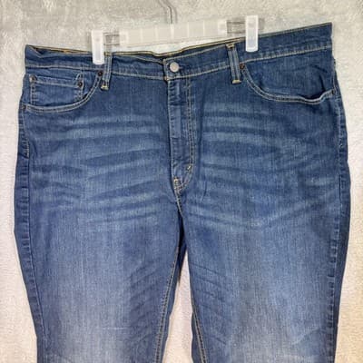 Levis 541 Jeans Mens 44x30 Blue Athletic Fit Stretch Denim Medium Wash - Thumbnail 2
