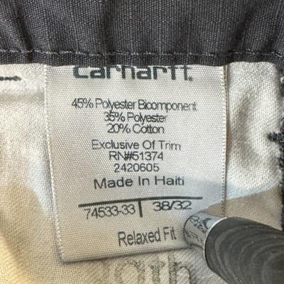 Carhartt Pants Mens 38x30 Gray Ripstop Utility Relaxed Fit Carpenter Workwear - Thumbnail 6