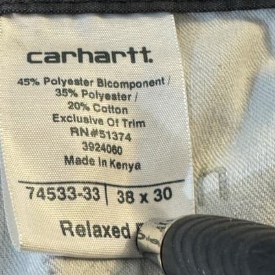 Carhartt Pants Mens 38x29 Gray Ripstop Relaxed Fit Work Utility Zip Pocket - Thumbnail 9