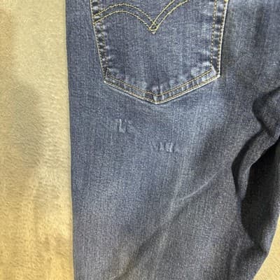 Levis 514 Jeans Mens 38x30 Blue Stretch Denim Straight Leg Medium Wash Casual - Thumbnail 3