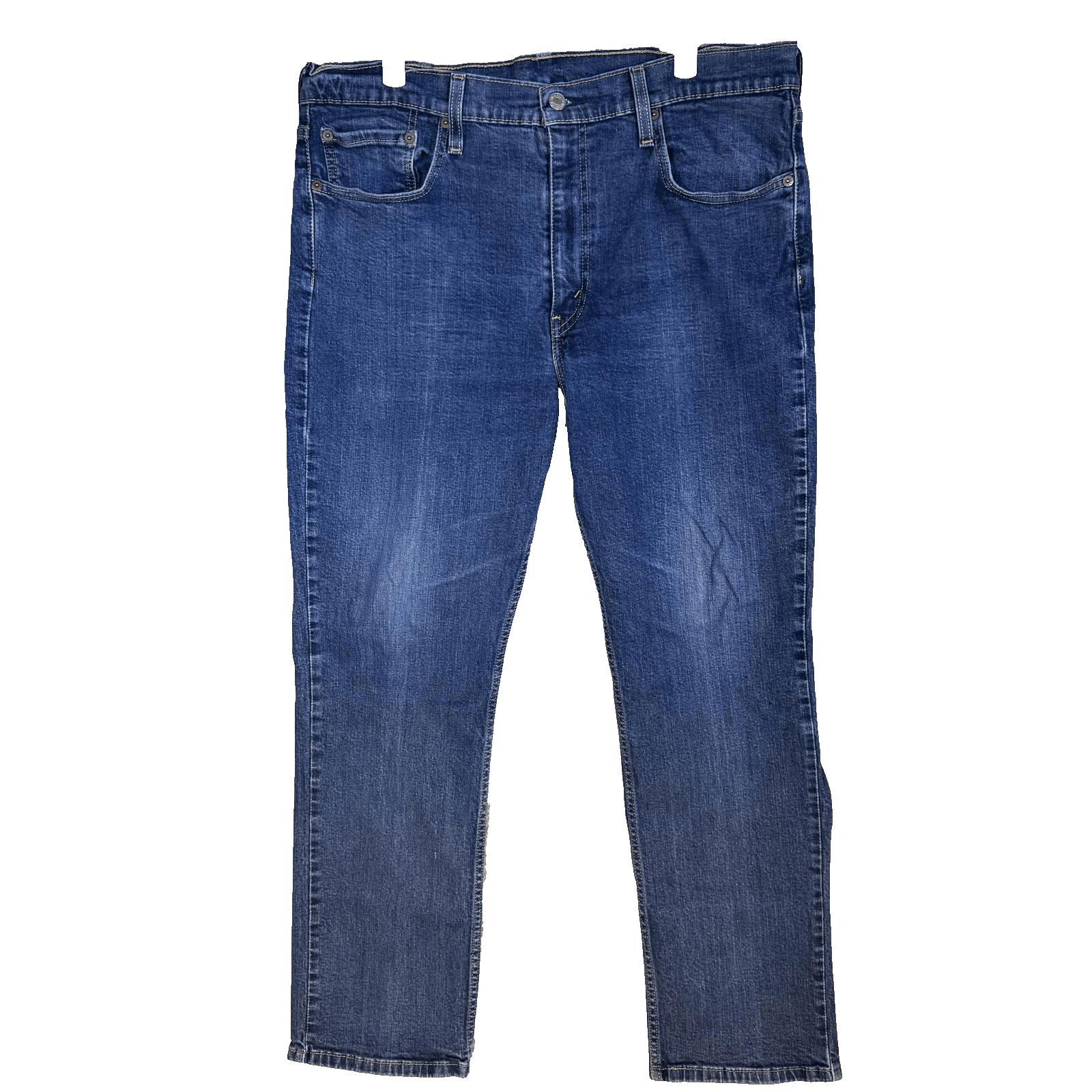 Levis 514 Jeans Mens 38x30 Blue Stretch Denim Straight Leg Medium Wash Casual - Image 1