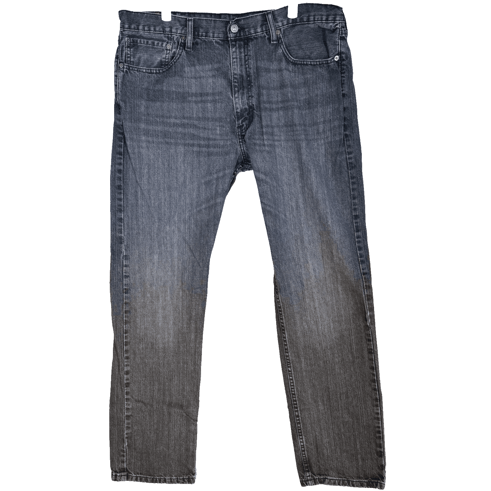 Levis 505 Jeans Mens 38x34 Black Gray Regular Fit Straight Leg Denim Casual - Image 1