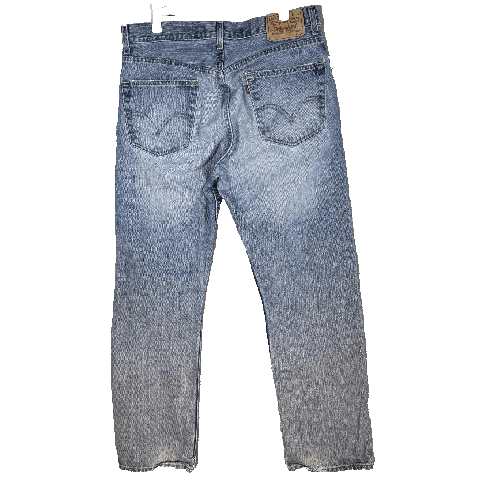 Vintage Levis 505 Jeans Mens 33x30 Blue Regular Fit Straight Leg Light Wash - Thumbnail 3