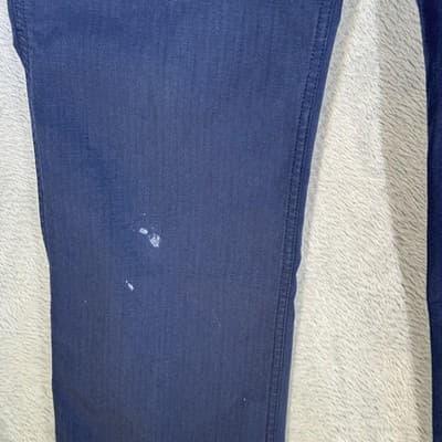 Carhartt Pants Mens 34x29 Navy Relaxed Fit Ripstop Utility Work Broken Zipper - Thumbnail 3