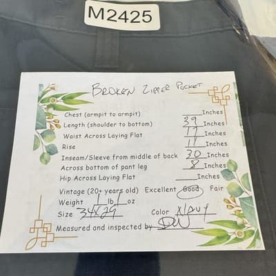 Carhartt Pants Mens 34x29 Navy Relaxed Fit Ripstop Utility Work Broken Zipper - Thumbnail 12