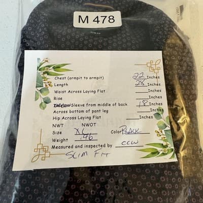 Cactus Man Shirt Mens XL Black Pink Slim Fit Short Sleeve Button Up Geometric - Thumbnail 14