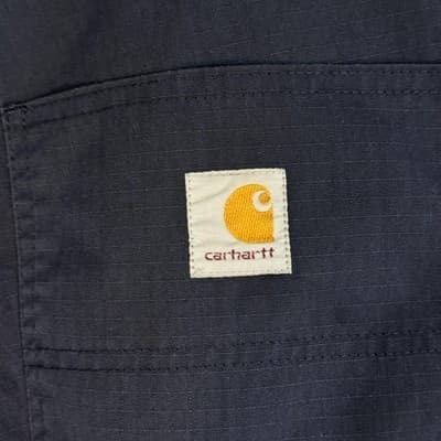 Carhartt Pants Mens 34x29 Navy Relaxed Fit Ripstop Utility Work Broken Zipper - Thumbnail 7