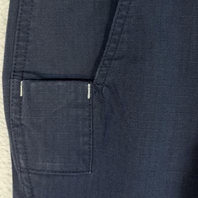 Carhartt Pants Mens 34x29 Navy Relaxed Fit Ripstop Utility Work Broken Zipper - Thumbnail 4