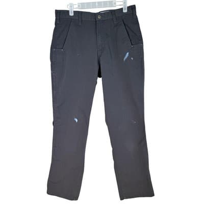 Carhartt Ripstop Pants Mens 30x29 Gray Relaxed Fit Utility Workwear Paint Stain - Image 1
