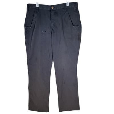 Carhartt Pants Mens 34x29 Gray Ripstop Workwear Utility Zip Pocket Distressed - Image 1
