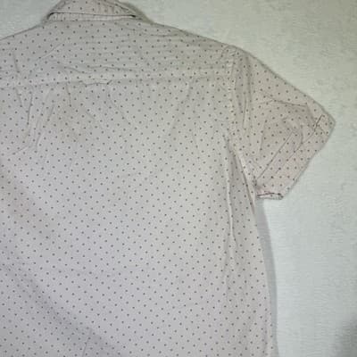 Denim & Flower Shirt Mens Small Pink Blue Short Sleeve Button Down Casual Modern - Thumbnail 11