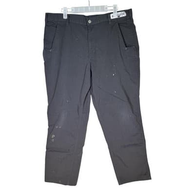 Carhartt Pants Mens 36x28 Gray Ripstop Cargo Workwear Relaxed Fit Paint Stains - Image 1