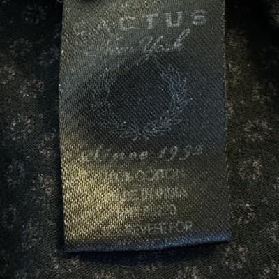 Cactus Man Shirt Mens XL Black Pink Slim Fit Short Sleeve Button Up Geometric - Thumbnail 12