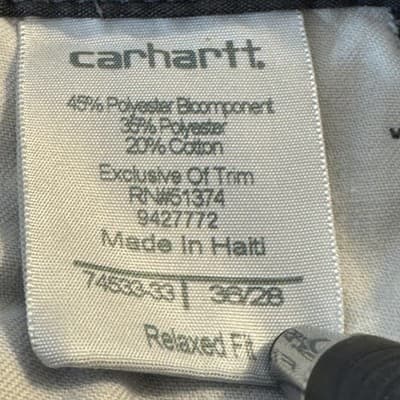 Carhartt Pants Mens 36x28 Gray Ripstop Cargo Workwear Relaxed Fit Paint Stains - Thumbnail 9