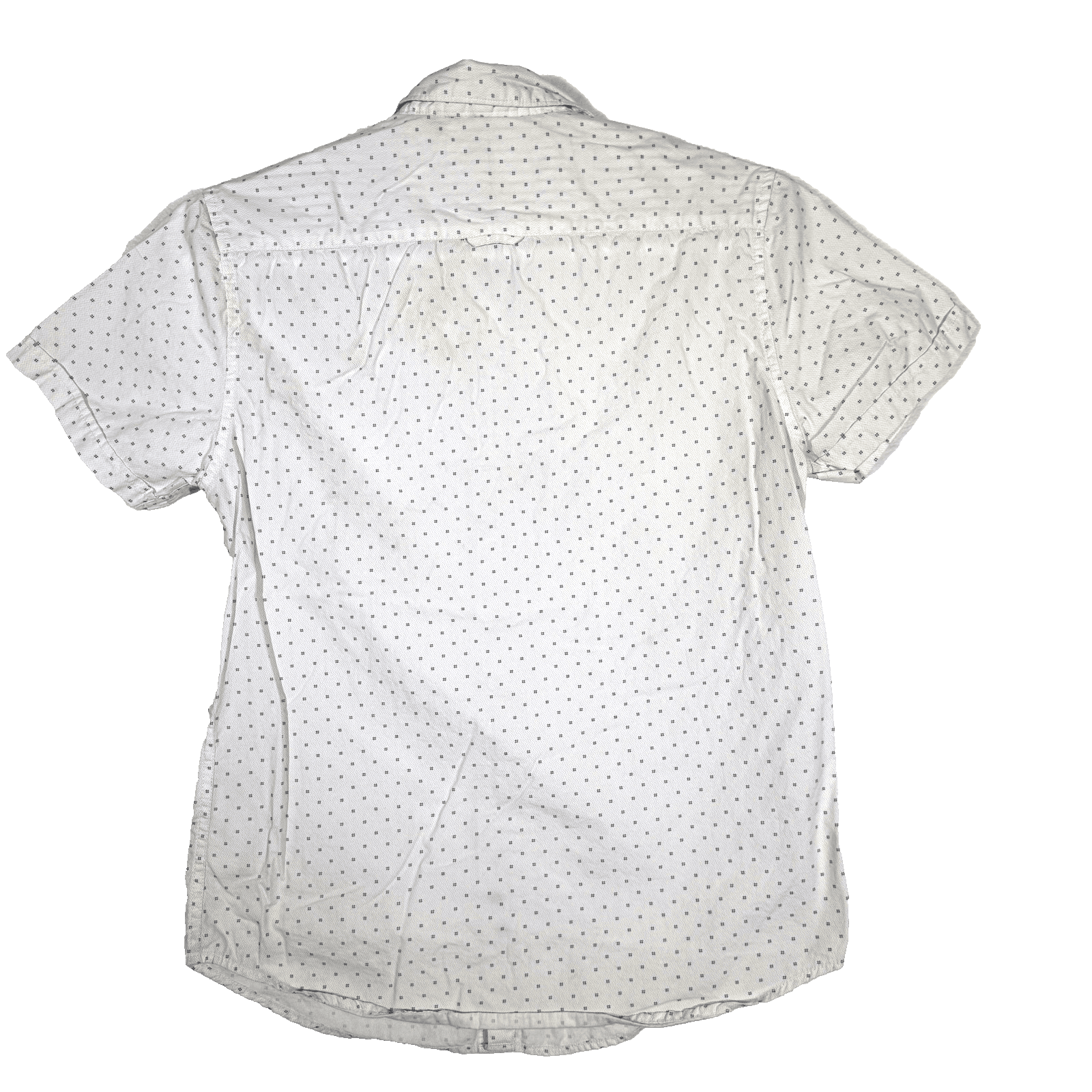 Denim & Flower Shirt Mens Small Pink Blue Short Sleeve Button Down Casual Modern - Thumbnail 2