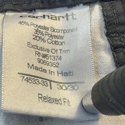 Carhartt Pants Mens 30x29 Gray Ripstop Relaxed Fit Workwear Utility Zip Pocket - Thumbnail 9