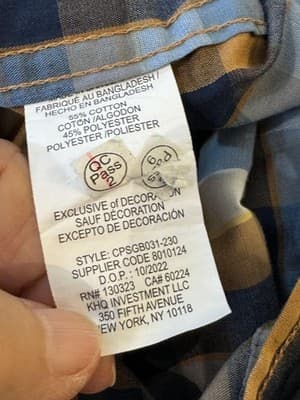 Caterpillar Shirt Mens XL Blue Brown Plaid Short Sleeve Button Up Workwear - Thumbnail 14