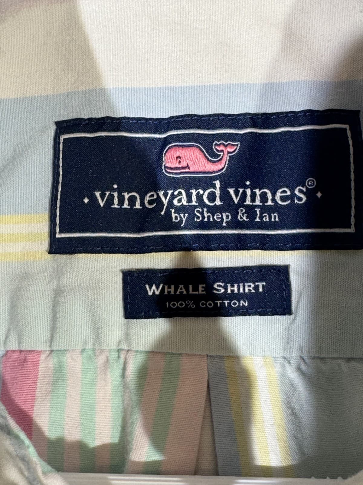 Vineyard Vines Men’s Striped Whale Shirt Small – 100% Cotton Multicolored Button - Thumbnail 9