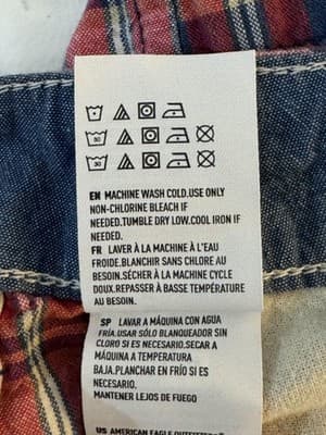 American Eagle Shorts Mens 33 Red Blue Yellow Plaid Classic Preppy Casual Cotton - Thumbnail 15