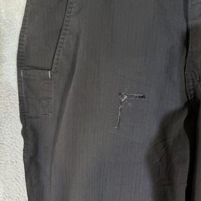 Carhartt Pants Mens 34x29 Gray Ripstop Workwear Utility Zip Pocket Distressed - Thumbnail 3