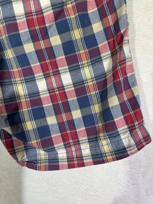 American Eagle Shorts Mens 33 Red Blue Yellow Plaid Classic Preppy Casual Cotton - Thumbnail 9