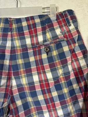 American Eagle Shorts Mens 33 Red Blue Yellow Plaid Classic Preppy Casual Cotton - Thumbnail 8