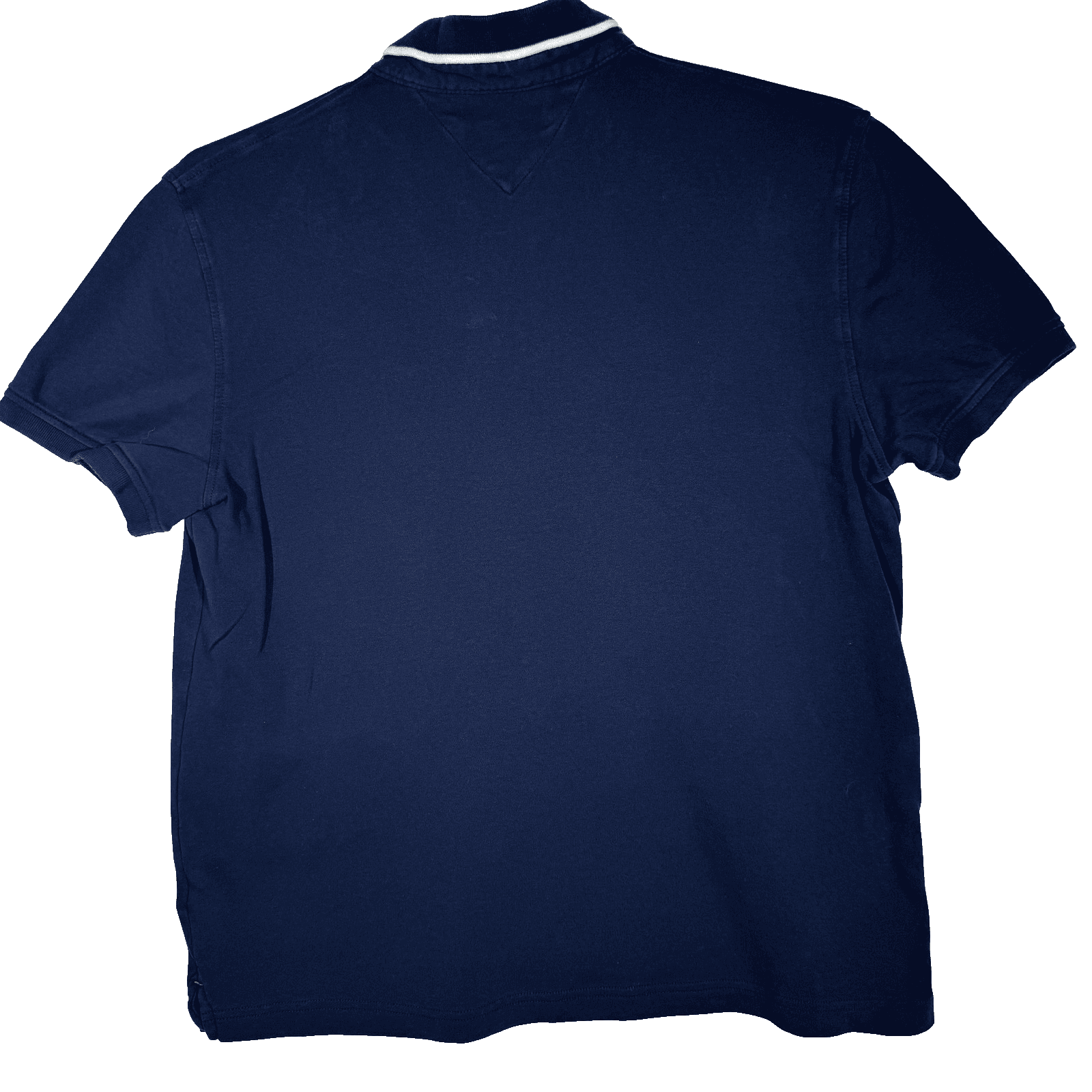 Tommy Hilfiger Polo Shirt Mens Large Navy Blue Classic Fit Short Sleeve Cotton - Thumbnail 2