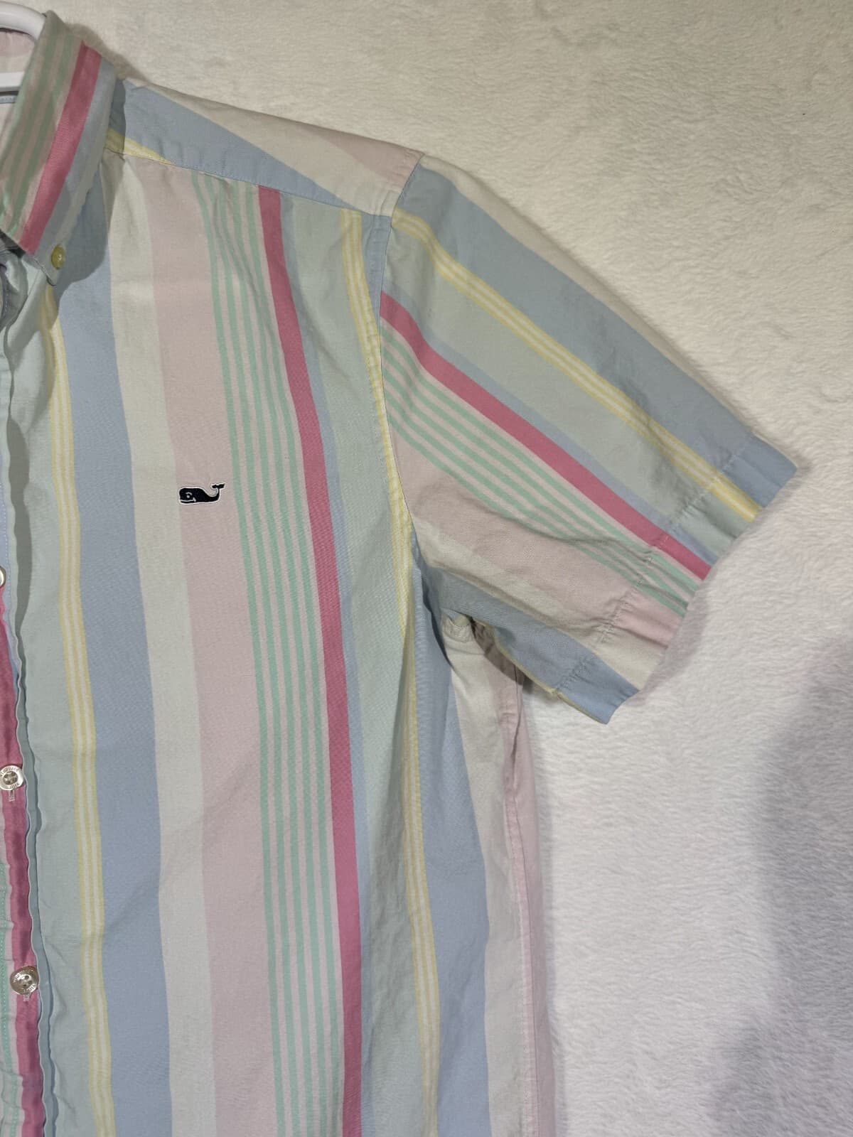 Vineyard Vines Men’s Striped Whale Shirt Small – 100% Cotton Multicolored Button - Thumbnail 6
