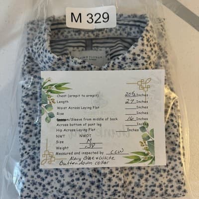 Denim & Flower Shirt Mens Medium Floral Button Down Short Sleeve Casual Summer - Thumbnail 14