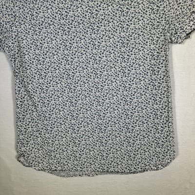 Denim & Flower Shirt Mens Medium Floral Button Down Short Sleeve Casual Summer - Thumbnail 8