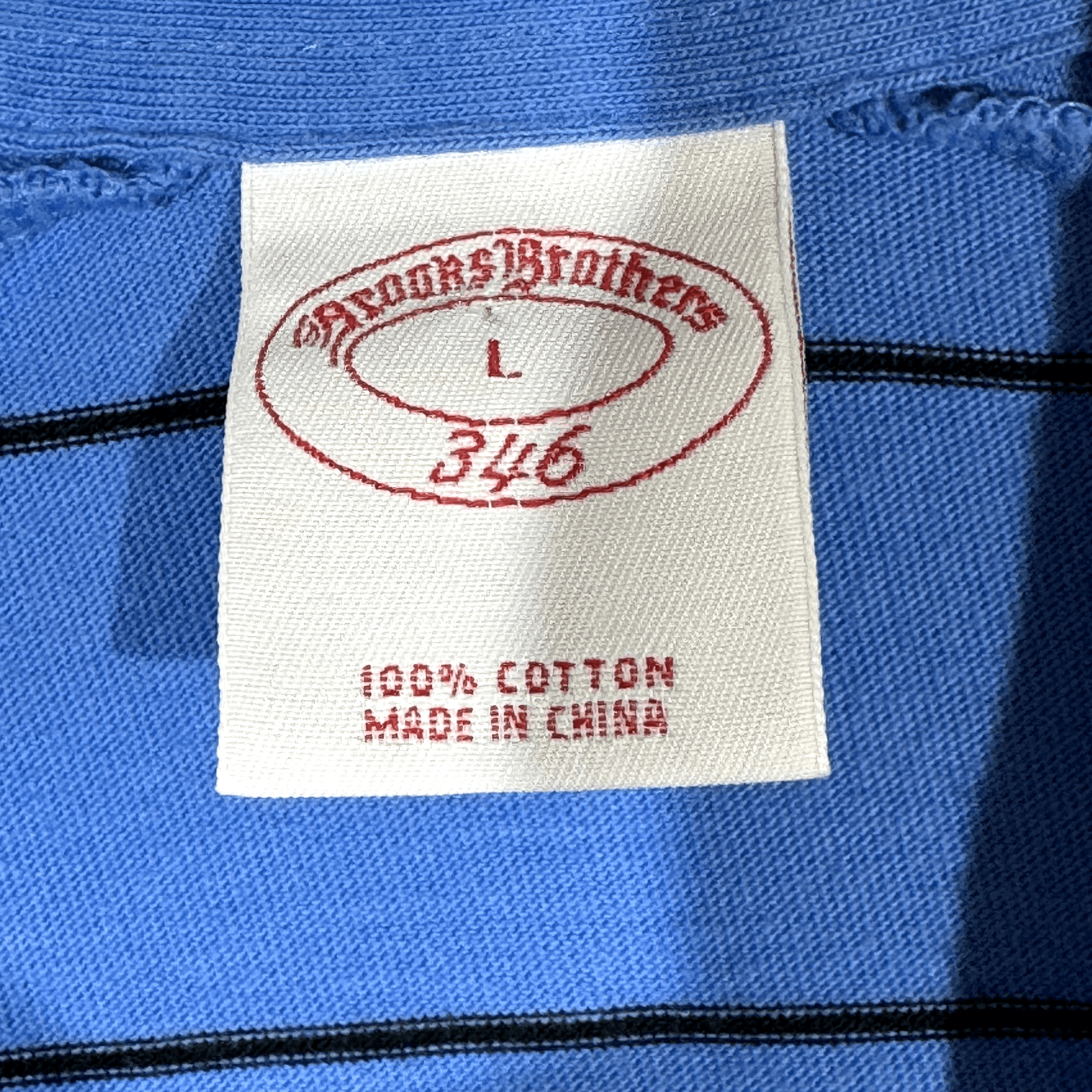 Brooks Brothers 346 Men’s Striped Polo Shirt XL – Blue & White, 100% Cotton Golf - Thumbnail 8