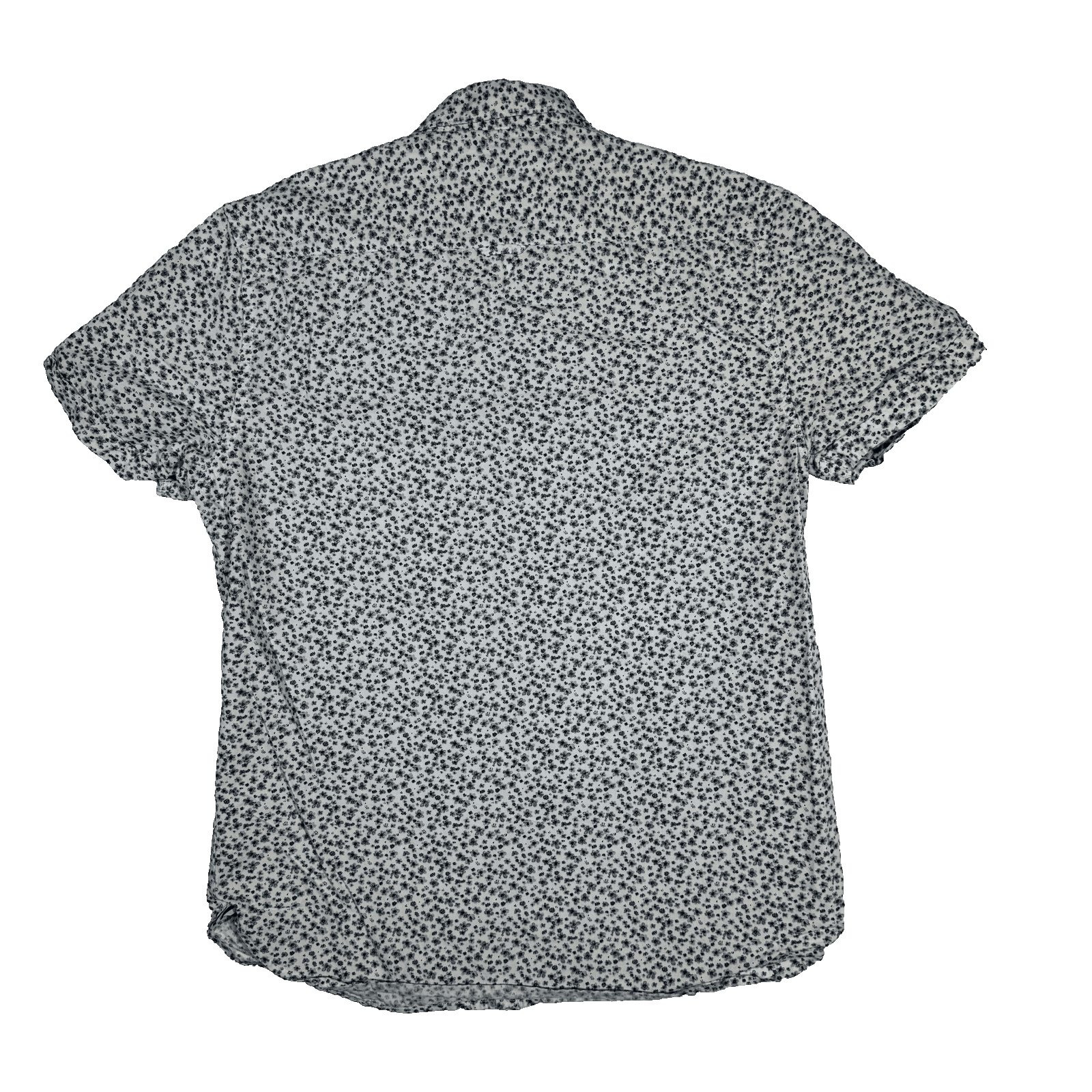 Denim & Flower Shirt Mens Medium Floral Button Down Short Sleeve Casual Summer - Thumbnail 2