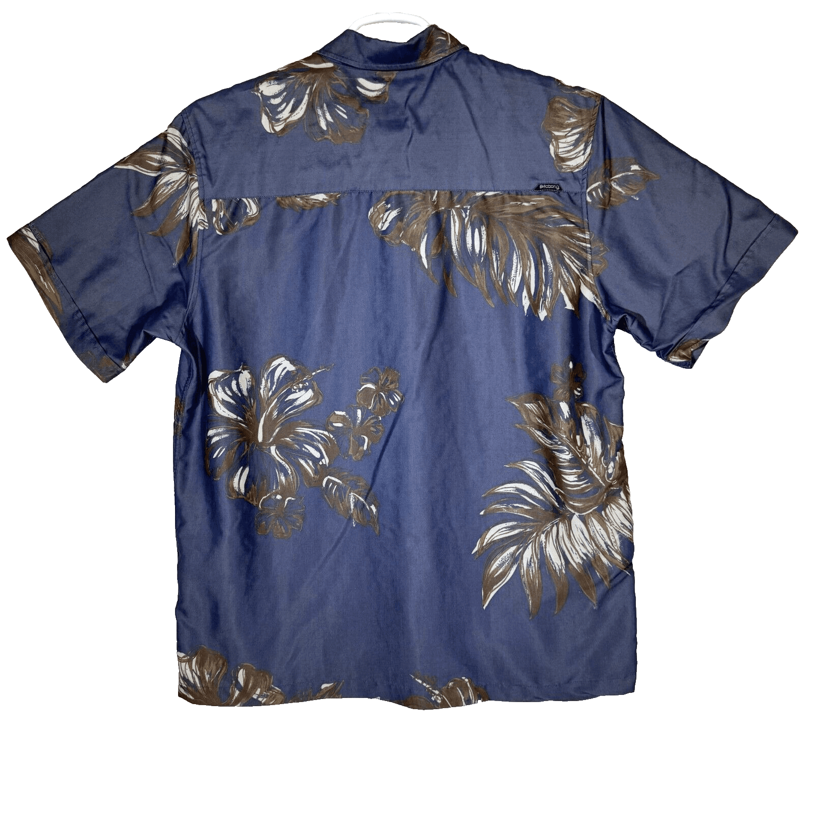 Billabong Men’s Shirt Medium Gray Floral Button-Up Short Sleeve Casual - Thumbnail 2